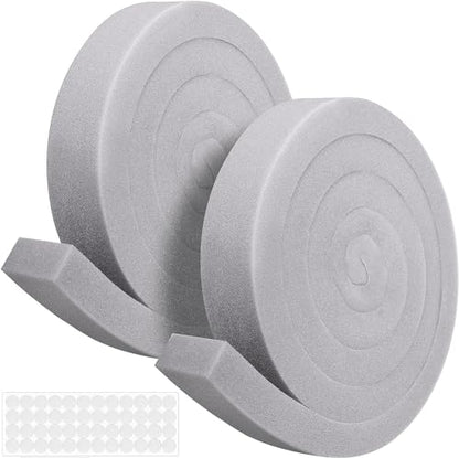 Tlswshsy 2 Pcs Air Conditioner Foam Tape-2'' x 1'' x 6.5 Ft Foam Air Conditioner Weatherseal Tape- Non-Adhesive Foam Seal Strip with Glue Point for Air Conditioner Door Window Seal - color: grey-2pcs
