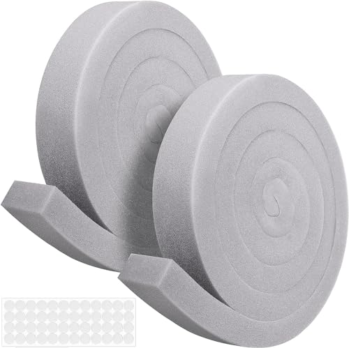 Tlswshsy 2 Pcs Air Conditioner Foam Tape-2'' x 1'' x 6.5 Ft Foam Air Conditioner Weatherseal Tape- Non-Adhesive Foam Seal Strip with Glue Point for Air Conditioner Door Window Seal - color: grey-2pcs