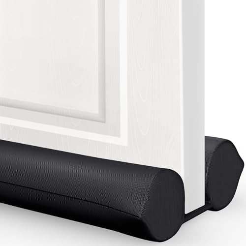 Comfyanno Under Door Draft Stopper - Bottom Door Seal & Gap Filler- Fits 30” to 36” Door, Block Noise, Sound, Air, Bugs, Dust, Easy to Install, Double Side Block, No Adhesive, Black - color: Black, size: 36 Inch (Pack of 1)