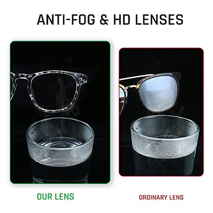 TOREGE Safety Glasses, Safety Goggles Protective Eyewear With Anti-Fog And Anti-Blue Light Lenses For Nurse Women (Leopard & Yellow) - color: Leopard & Yellow