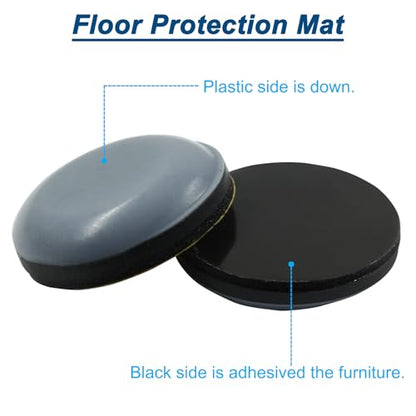 Bivethoi 20 Pcs Furniture Glide Round,Self-Adhesive Sliders Pads Magic Sliders Floor Protectors Sofa Glides for Wood, Ceramic Tile Floor(19mm) - size: 3/4", Round