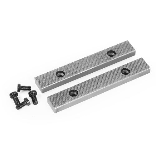 Forward 6.5 Inch Replacement Steel Jaw Plates (1 Pair) and Screws for CR60A Industry Bench Vise - size: 6.5 Inch-CR60A