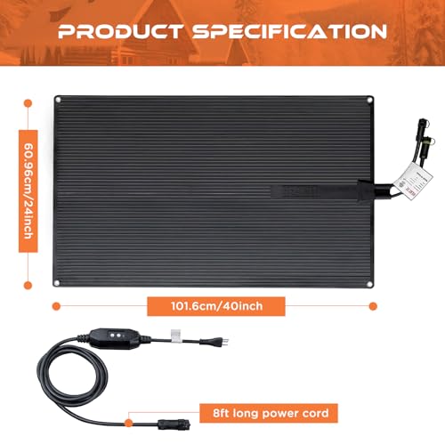 HEATIT 8Ft Power Cable with Straight Plug, 120V, 8' Extension Cord