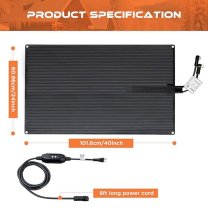 HEATIT 8Ft Power Cable with Straight Plug, 120V, 8' Extension Cord