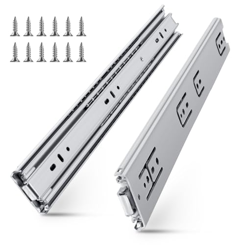 SLIDEWAY 200 Lbs Heavy Duty Drawer Slides 1 Pair 8 10 12 14 16 18 20 22 30 32 40 Inch Full Extension Ball Bearing Sliding Rails Cabinet Runners Tracks Tool Box Glides-12 - size: 12 Inch