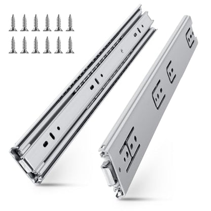 SLIDEWAY 200 Lbs Heavy Duty Drawer Slides 1 Pair 8 10 12 14 16 18 20 22 30 32 40 Inch Full Extension Ball Bearing Sliding Rails Cabinet Runners Tracks Tool Box Glides-12 - size: 12 Inch