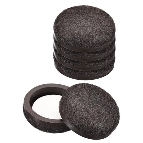 uxcell Furniture Sliders, 20Pcs 1" - Formed Felt Round Sliding Pads, Chair Glides for Carpeted Tile Vinyl Hardwood Floors (Brown) - color: Brown, size: 1"
