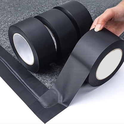 3-Pack Duct Tape Heavy Duty Black Waterproof, 66 Yards x 1.88 Inch Total Strong Adhesive Duct Tape No Residue Bulk for Home Use, DIY, Projects, Outdoor Repairs Tear by Hand - color: Black