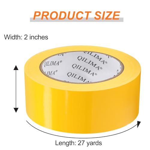 QILIMA Cloth Duct Tape, Waterproof Duct Cloth Fabric, Professional Grade Duct Tape for Photographers,Repairs, DIY, Crafts, Indoor Outdoor Use,2 Inch X 28 Yards, Yellow - color: Yellow