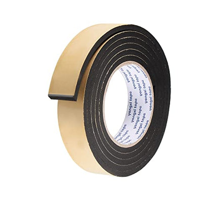 uxcell Sealing Foam Tape 30mm Wide 5mm Thick 2m/6.56ft Long, EVA Self Adhesive Weather Strip for Window Door Insulation - size: 30mmx5mmx2m