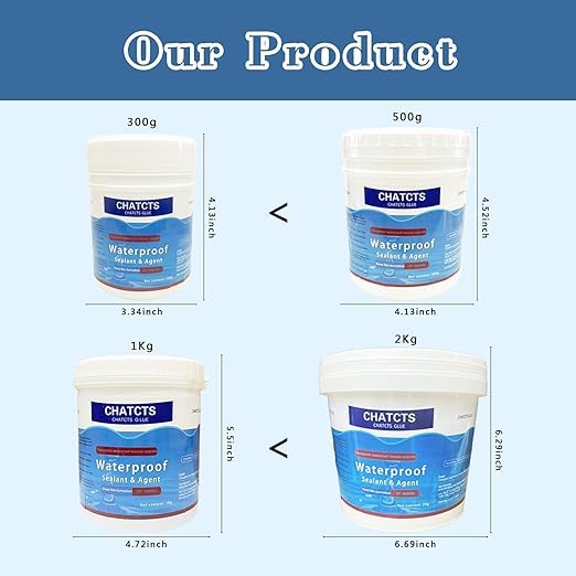 Waterproof Glue,Invisible Agent,Strong Transparent Sealant,for Bathroom, Kitchen, Garden, Roofs, Walls (0.3, Kilograms)