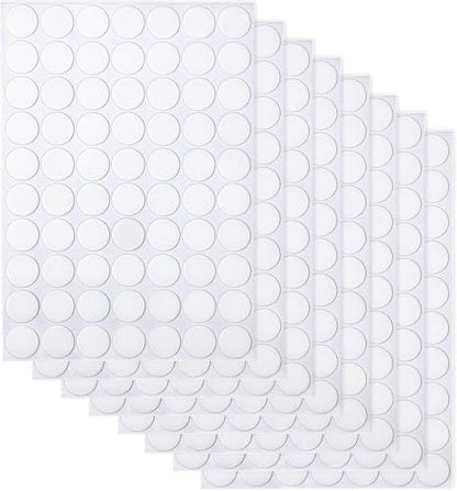 JANYUN Double Sided Sticky Dots Removable Round Putty Clear Tack No Trace Waterproof Small Stickers for Festival Decoration - size: 20mm Round
