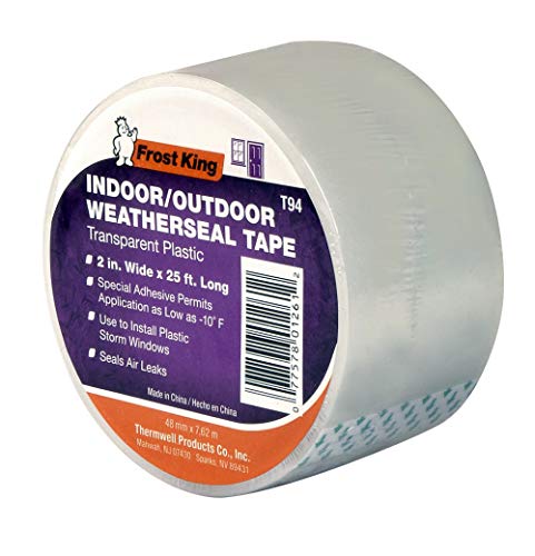 Frost King Clear T94H Plastic Weather-Seal Tape 2-Inch by 25-Feet, 2" X ft, Foot - size: 2" X 25 ft