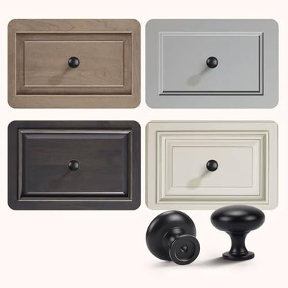 15 Pack Kitchen Cabinet Knobs, 1-3/16 Inch(29.5mm) Drawer Knobs Dresser Knobs,Matte Black Knobs Solid Drawer Pulls,Kitchen Cabinet Pulls for Dresser Drawers - color: Matte Black