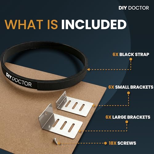 DIY Doctor Drawer Repair Kit (6 Pack) – Fix Sagging Kitchen Drawers – Front Fixing Brackets & Bottom Support – Replacement for Damaged Units – Draw Strengthener Pack - size: 6x Drawer Kit