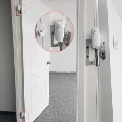 Door Pinch Guard,Slam Stoppers,Soft Stopper Hinge,Hanging Rubber Wedge,White,2PCS - color: Whitex2