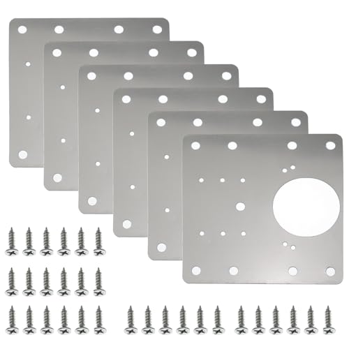 Stainless Steel Cabinet Door Hinge Repair Plate 8 Holes with Screws for Fixing Kitchen Cabinets Wardrobes Dressing Tables Wooden Tables and Chairs Beds and Shelves - style: 8 Holes