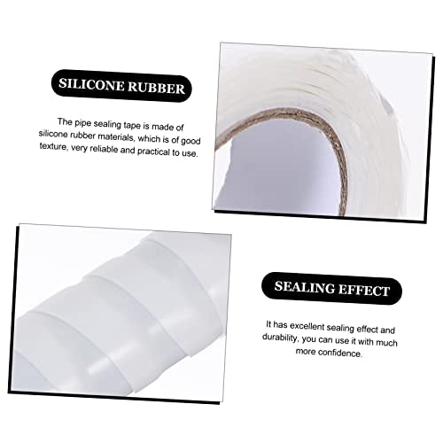 Lurrose Flexible Silicone Rubber Seal Tape for Plumbing Leak Repair Compression Resistant Weatherproof Pipe Leak Sealant for Faucets Heating Joints and Water Tanks