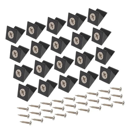 Uonlytech 100Pcs Repair Kit with Angle Wedges and Resistant Screws for Furniture Reinforcement and Easy Installation with Corner Braces