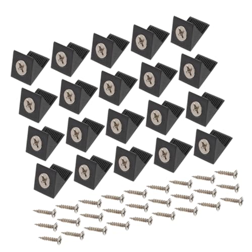 Uonlytech 100Pcs Repair Kit with Angle Wedges and Resistant Screws for Furniture Reinforcement and Easy Installation with Corner Braces