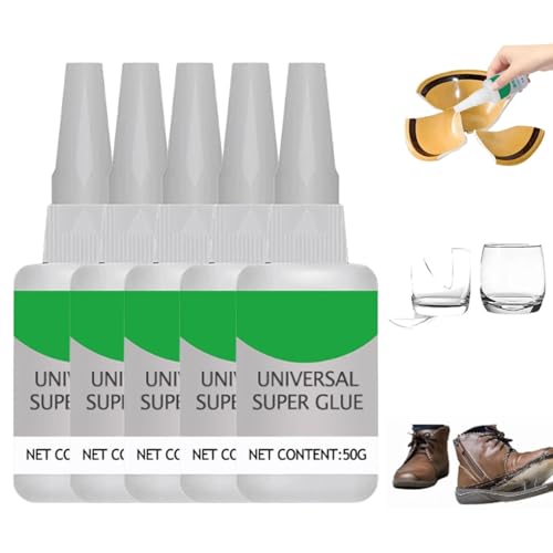 Powerful Universal Glue, Welding High-Strength Oily Glue, Multifunctional Powerful Universal Glues, Fast Repair, Instant Strong Adhesion, for Metal, Wood, Ceramic, Leather, Glass (5Pcs) - color: 5Pcs