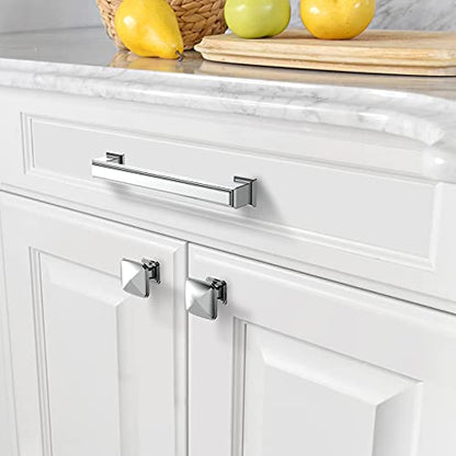 Amerdeco 10 Pack 1-1/4 inch Cabinet Knobs, Polished Chrome for Dresser Drawers, Bathroom Cabinets K0003CP - color: Polished Chrome, size: 10 Pack