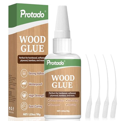 Wood Glue, 35g Heavy Duty Super Strong Clear Glue, Waterproof Heat Resistant Adhesive for Wood Bonding, Repair, Furniture, Plywood, MDF, Carpentry, DIY Kits - style: Wood Glue