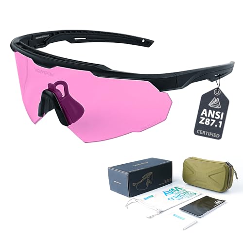 Shooting Glasses Anti Fog with High Definition Lenses, ANSI Z87+ Certified Tactical Safety Glasses for Men Women - color: A5-purple