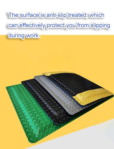 20mm Thick ESD Anti-Fatigue Mat, Conductive Rubber Floor Mat for Anti-Static Workbenches, Garage, Warehouse & Industrial Safety (Gray, 2x3ft/60x90cm)