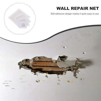 FOMIYES Self-Adhesive Wall Patches Fiberglass Mesh Repair Patch Kit for Wall Hole Fixing White 2" 4" 6" 8" 12pcs for Drywall