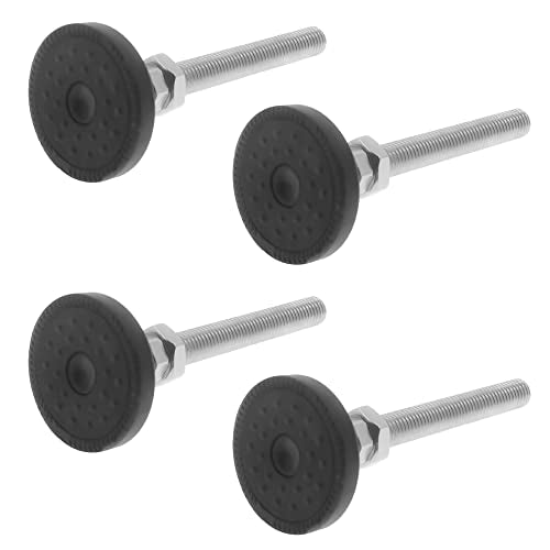 Adjustable Leveling Feet, Furniture Glide Swivel Leveling, 4PCS Swivel Furniture Levelers Legs, Heavy Duty Table Leg Extenders Glide for Chairs Workbench Cabinets Workbench Shelving Rack - size: M12 × 50mm × 100mm