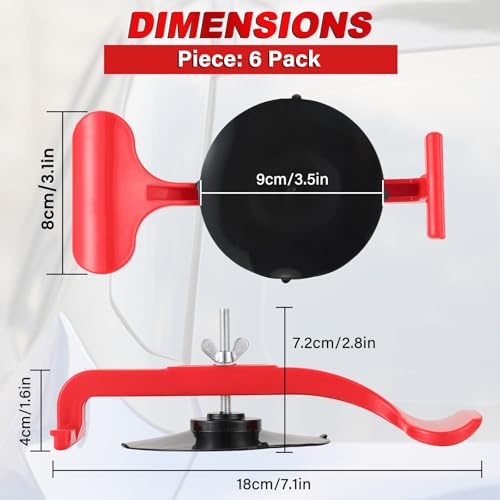 DASBET 6PCS Suction Cup Clamp Set Suction Cup Clamps for Convertible Glass Windshield Repair/Gluing Adjustable Glass & Windshield Repair Tools
