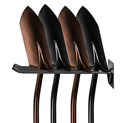 2Pcs Shovel Holder Wall Mount, Ladder Hangers, Rake Racks, Large Garden Tool Hook Organizers, Heavy Duty Garage Utility Hooks for Hanging Yard Tools, Chairs, Bikes and More