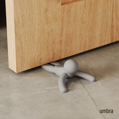 Umbra Buddy Door Stop, Heavy-Duty and Flexible, Soft-Touch Finish, Protects Your Floors, Grey, 2-Pack - style: 2-Pack