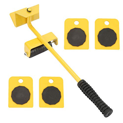 Hilitand Furniture Lifter Set 4 Sliders Sofa Transport Kit for Moving Couches Refrigerators Heavy Objects, Bearing 150KG (Yellow)