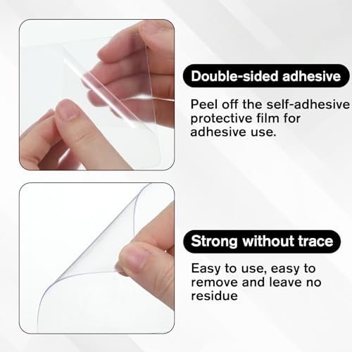 30 Pcs Double Sided Adhesive Pads, 2.4" Waterproof Adhesive for Shower Clear Mounting Square Heavy Duty Wall Adhesives for DIY Craft Home Office Photos Wall Patch