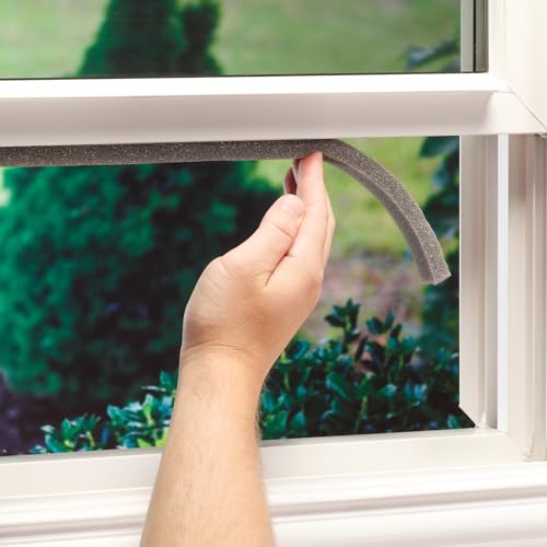 M-D Building Products 02097 3/8 in. x 1/2 in. x 17 ft. Gray Economy Foam Window Seal for Large Gaps - size: 3/8" x 1/2"
