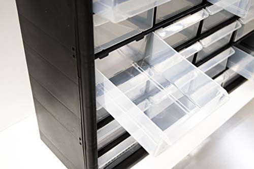 Homak 24-Drawer Parts Organizer, Black, HA01024152 - size: 24-Drawer