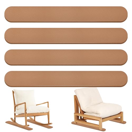 4 Pack Anti-Slip Furniture Rail Pads for Recliners,Sofa,couches. Rubber Recliner Chair Floor Protectors, Coffee Pads to Keep Furniture from Sliding for Hardwood, Carpet, Marble Floor. 30.5''x3.9'' - size: Coffee
