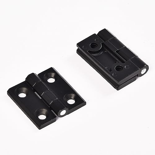 6 Pcs Black Zinc Alloy Hinge 40x40mm Door Frame Hinges Aluminum Profile Hinge Install Kit for 2020 Aluminum Extrusion Profile Slot 6mm (40x40mm) - size: 40x40mm