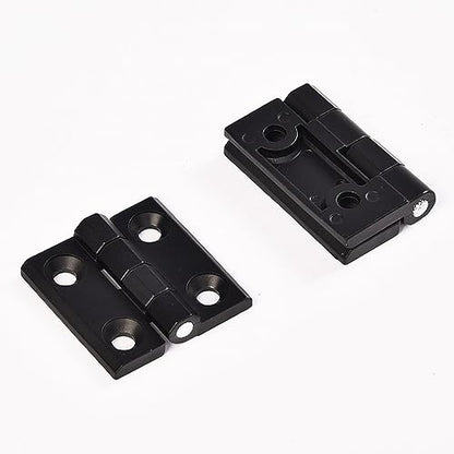 4 Pcs Black Zinc Alloy Hinge Door Frame Hinges Aluminum Profile Hinge Install Kit for 2020 Aluminum Extrusion Profile Slot 6mm (50x50mm) - size: 50x50mm