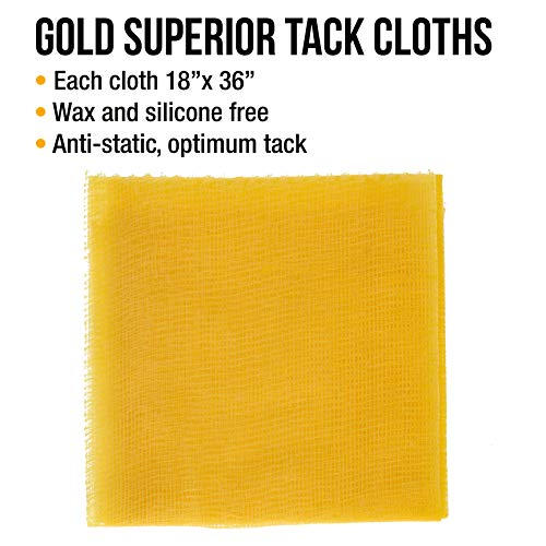 Dura-Gold - Pure Gold Superior Tack Cloth (Pack of 12), Woodworking, Automotive Paint, Tack Cloth Autobody Painting, Painters Cloths, Dust Rags, Stain Rags, Wood Staining Pads, Tac Cloths, Tacky Towel - size: 12 Count (Pack of 1)