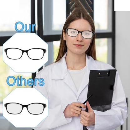 Qianyu 3 Pack Safety Glasses Nurses Goggles Anti Fog Protective Eyewear Square Clear Stylish Lab Goggles Scratch Side Shields Eyewear Light Eye Glasses for Women Men Adults Essentials