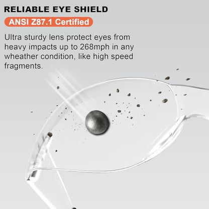 Z87 Safety Glasses for Men 36pack, Clear Safety Glasses for Women, Scratch&Impact-Resistant Eye Protection Glasses with ANSI Z87.1 Certification - color: 36pcs-clear