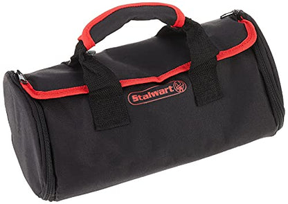 86-Piece Household Hand Tool Set with Roll-Up Bag – Tool Kit with Screwdrivers, Pliers, Wrenches, and More – Great for the Home or Car by Stalwart - color: Red