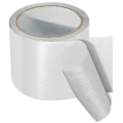 Birllaid Awning Repair Tape for Tarp, Heavy Duty Outdoor Repair Tape for Siding, Boat Covers, Tent, Sail Repair Patch Kit, Waterproof, UVproof, White - color: White