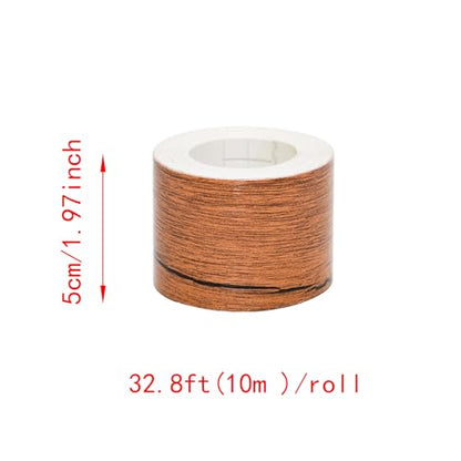 Lilaly 2 inches x 32 feet Wood Grain Repair Tape,Imitation Wood Grain Tape,Widely Used for Tables, Doors, Floor and DIY - color: Brown