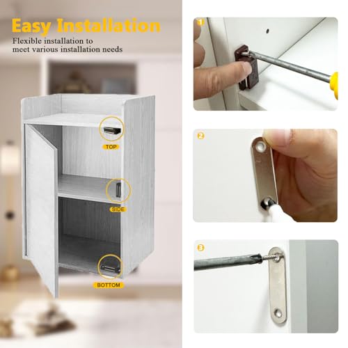 Cabinet Magnetic Catch - 4 Pack Cabinet Door Magnetic Latch for Cupboards Drawers Closet Doors and Shutters (White) - color: White