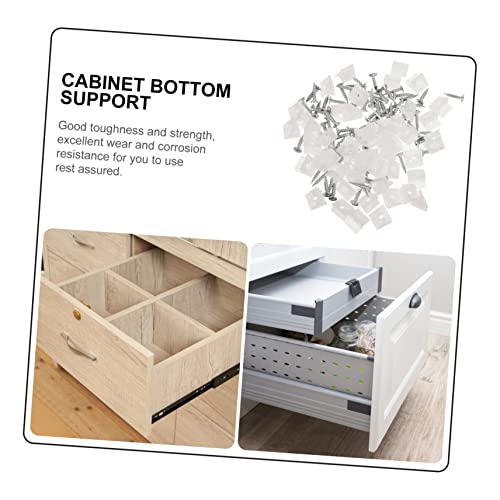 100Pcs Bottom Wedges for Furniture Reinforcement Angle Corner Braces Durable Dresser Drawer Repair Kit Easy Installation for Cabinet Shelves