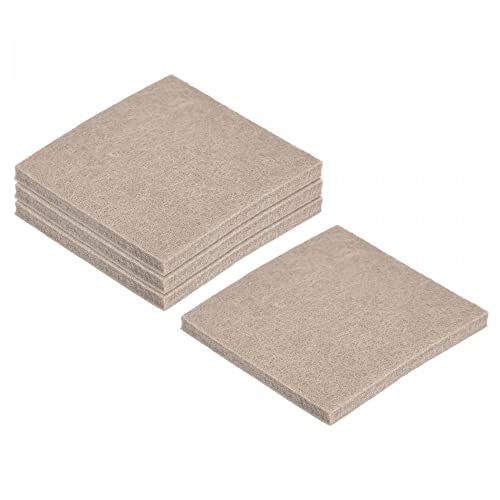 uxcell Felt Furniture Pads Self Adhesive Square Furniture Felt Pads, Anti Scratch Floor Protectors for Furniture Legs Hardwood Floor 3.3 Inch x 3.3 Inch Beige 16pcs - size: 3.3 Inch x 3.3 Inch